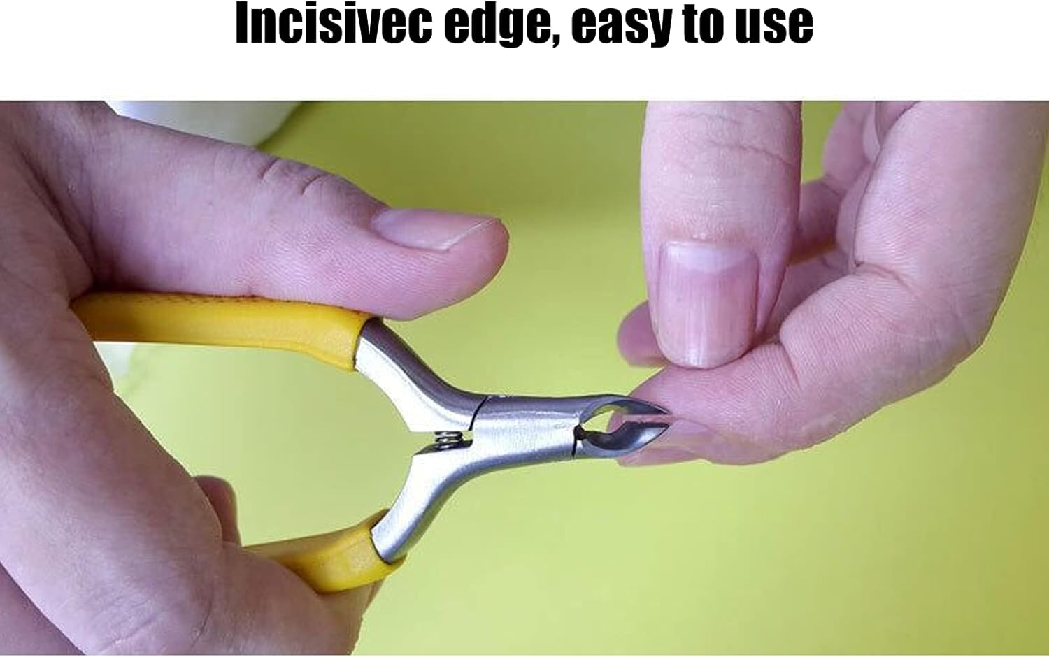 Cuticle Nippers, Cuticle Scissors, Compression Spring Cuticle Trimmer Stainless Steel Cuticle Nipper with Non-Slip Silicone Handle for Hard Toenails and Dead Skin on Hands and Feet image number 5