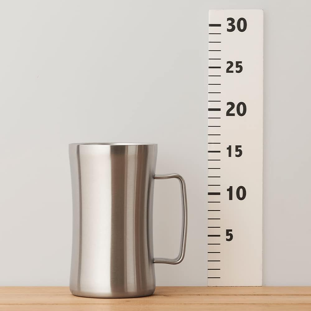 Doshisha Mega Mug, 33.8 Fl Oz (1,000 Ml), Dishwasher Safe, Hot and Cold Insulated, Vacuum Insulated, Beer Mug, Highball Mug, Silver image number 5