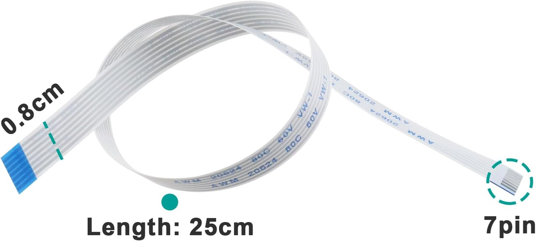 Create Idea 2Pcs 7Pin Power Reset Button Ribbon Flex Cable Replacement Controller Flex Cable Compatible with Sony PS2 30001-39001 Controller Repair Part