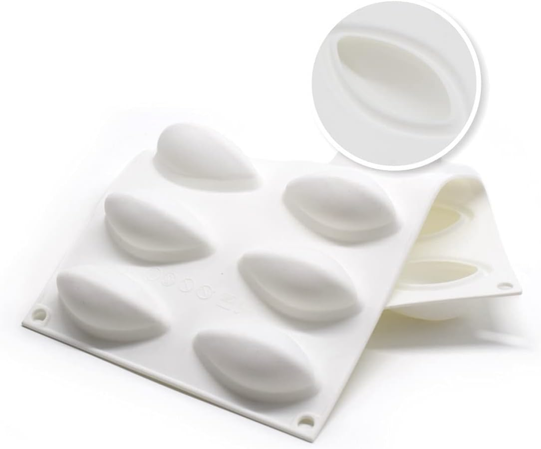 XKONG Quenelle Silicone Moulds, Shell Cake Mould, Quenelle Mould French Dessert Mousse Silicone White Pastry Mould Baking Non-Stick Decoration Bakeware