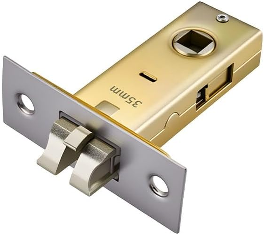 60Mm Mute Tubular Mortice Latch with Stainless Steel Faceplate for Internal Doors, Fits Lever Handles