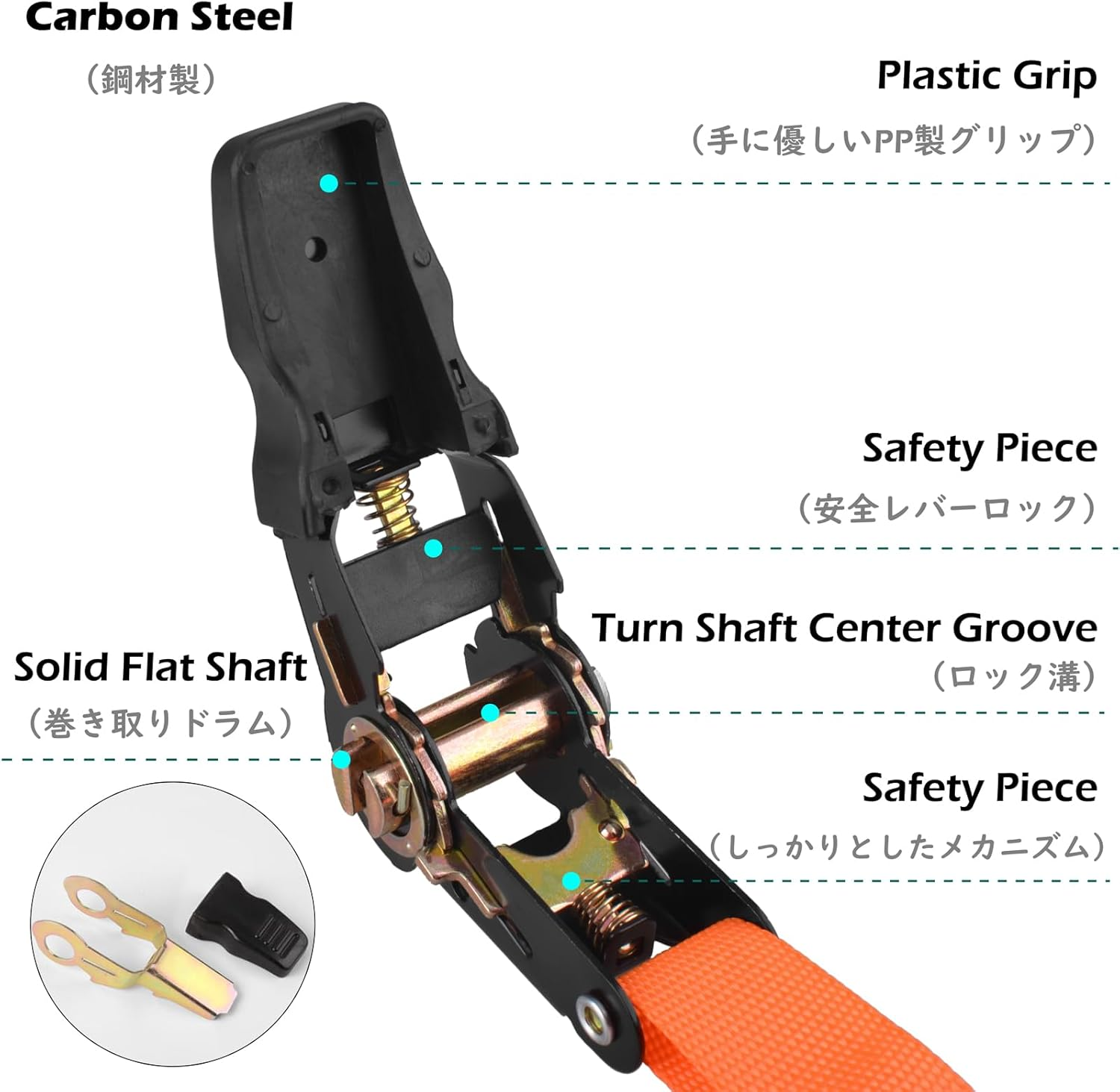 TRIWONDER Ratchet Tie down Straps with Hooks Heavy Duty Lashing Straps Cargo Straps for Trucks Moving Motorcycle Rachette Tiedowns image number 2