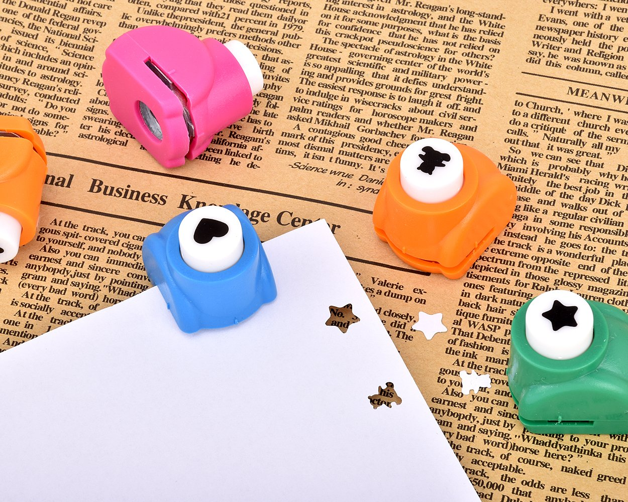 DS. DISTINCTIVE STYLE 5 Pcs Paper Punch Set Shaper Cutter Hole Punch Scrapbook Cards Craft Photo Album DIY Festival Papers and Greeting Cards image number 4