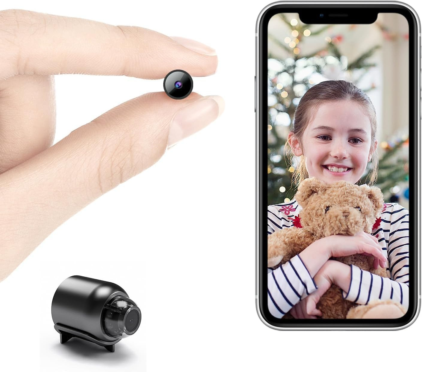 2025New Smallest Wireless Wifi Camera Night Vision,Hd1080P Spy Camera,Smart Home Camera,Portable Baby Monitor Camera,Pet Camera with Night Vision,Motion Detection,Cloud Storage for Security with Ios image number 5