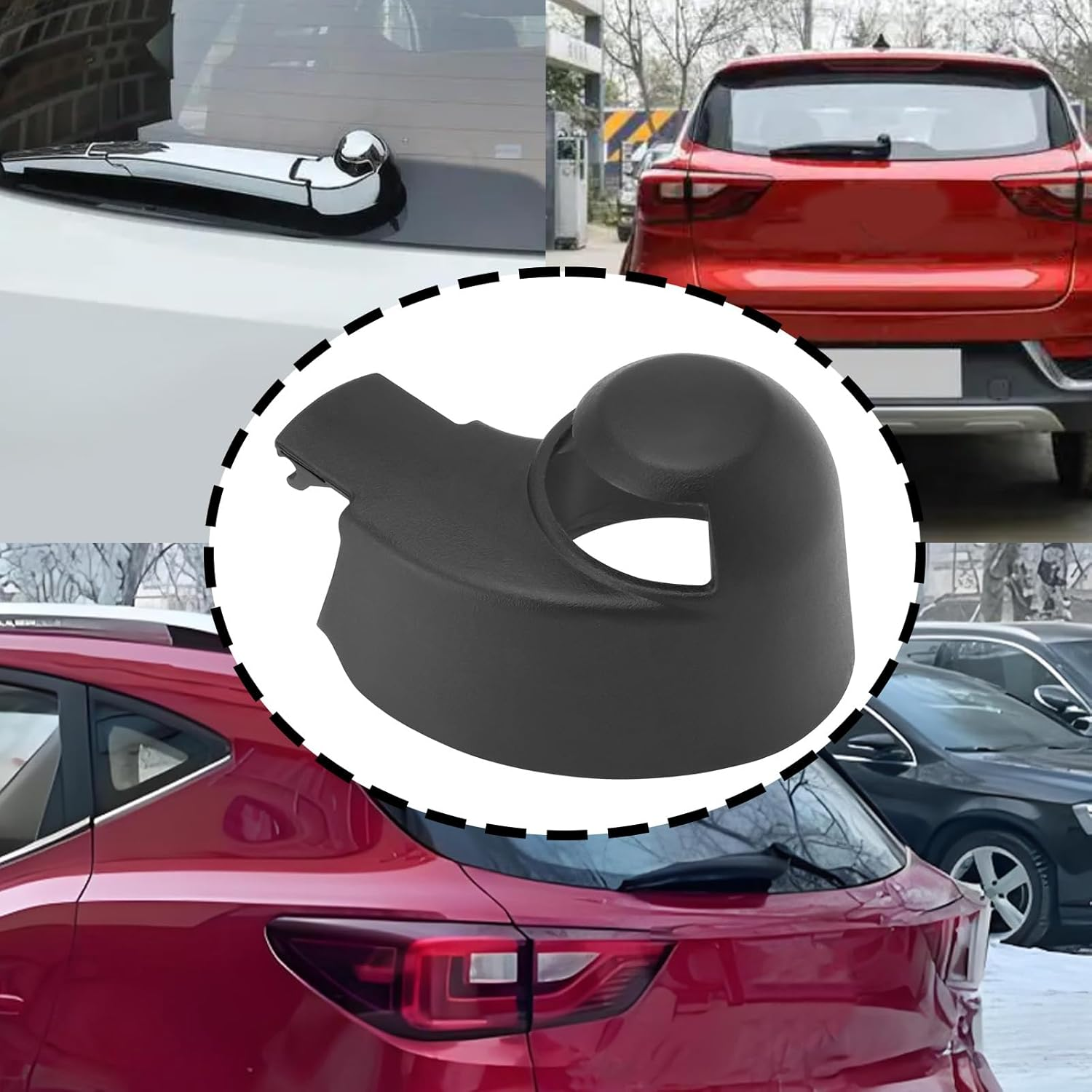 LT Easiyl 2PCS Car Rear Wiper Rocker Cover 77X41.6Mm Automotive Windshields Rear Wiper Rocker Arm Cover 10341840 Compatible with Mg Zs 2017+ image number 5