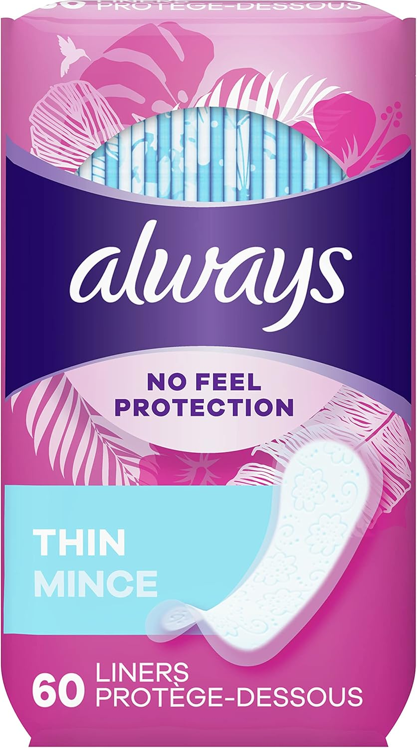 Always Thin Dailies Liners, Unscented, Wrapped, 60 Count image number 6