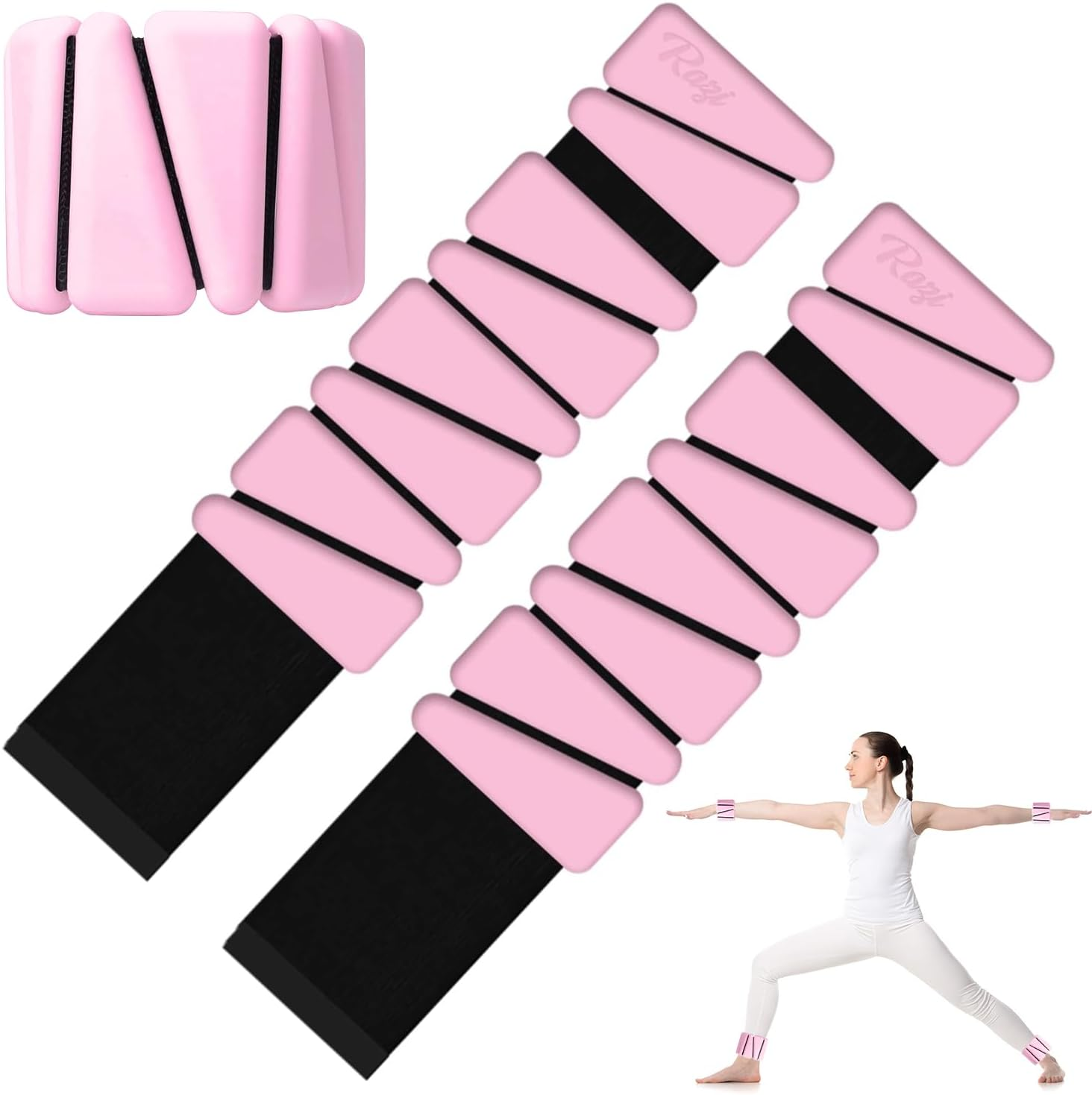 Ankle Weights, Wrist & Ankle Weights for Exercise/Home Gym, Use for Pilaties, Fitness, Weight Loss, Aerobics and Walking, Weighted Ankle Weights for Women and Men. 2 Pack, 2Ib