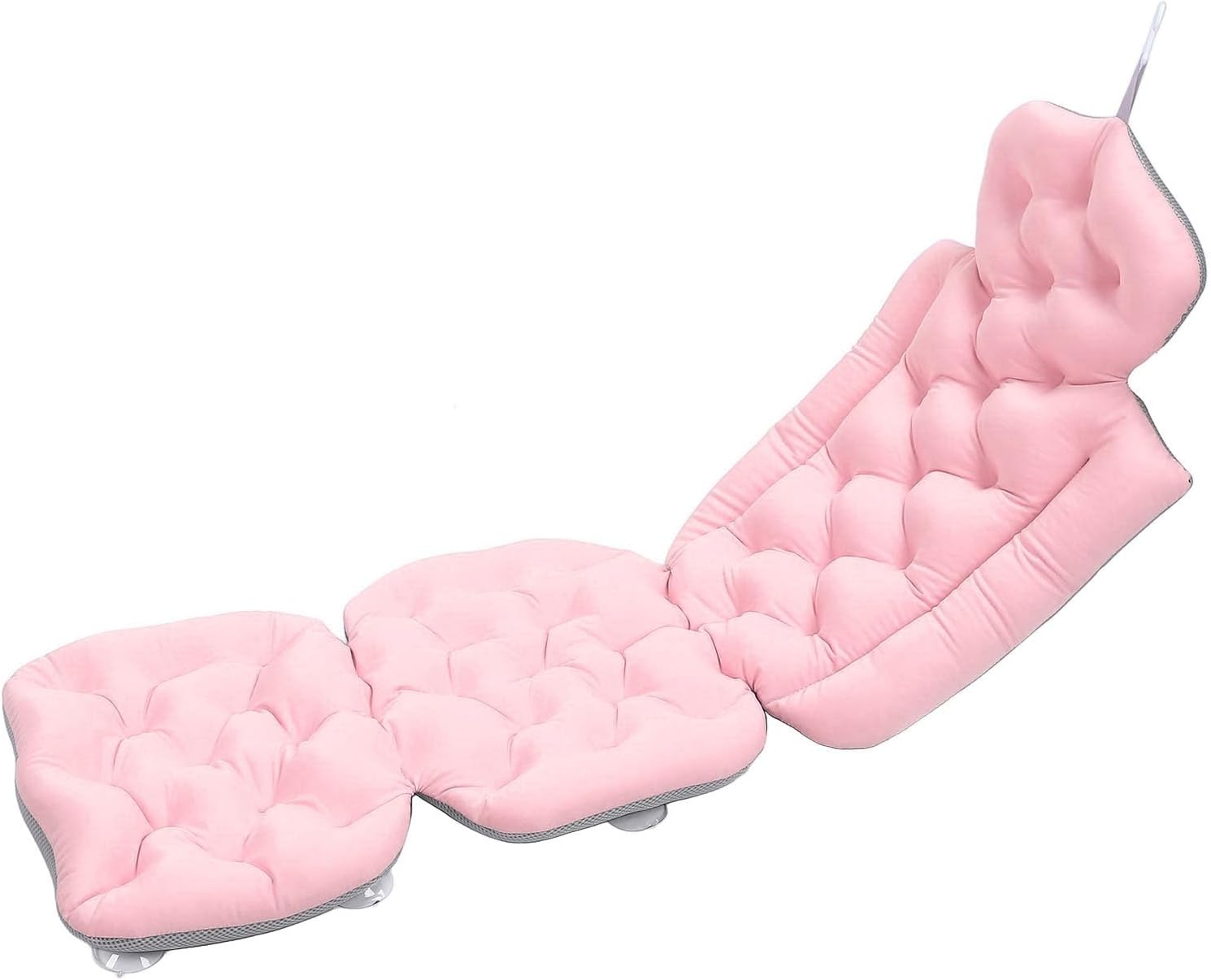 Generic Full Body Bath Pillow, Luxury Bath Cushion for Tub with Non Slip Suction Cups & Laundry Bag, Mat for Head & Neck Support, Luxury Tub Pillow for for Headrest Neck & Back (Pink) image number 4