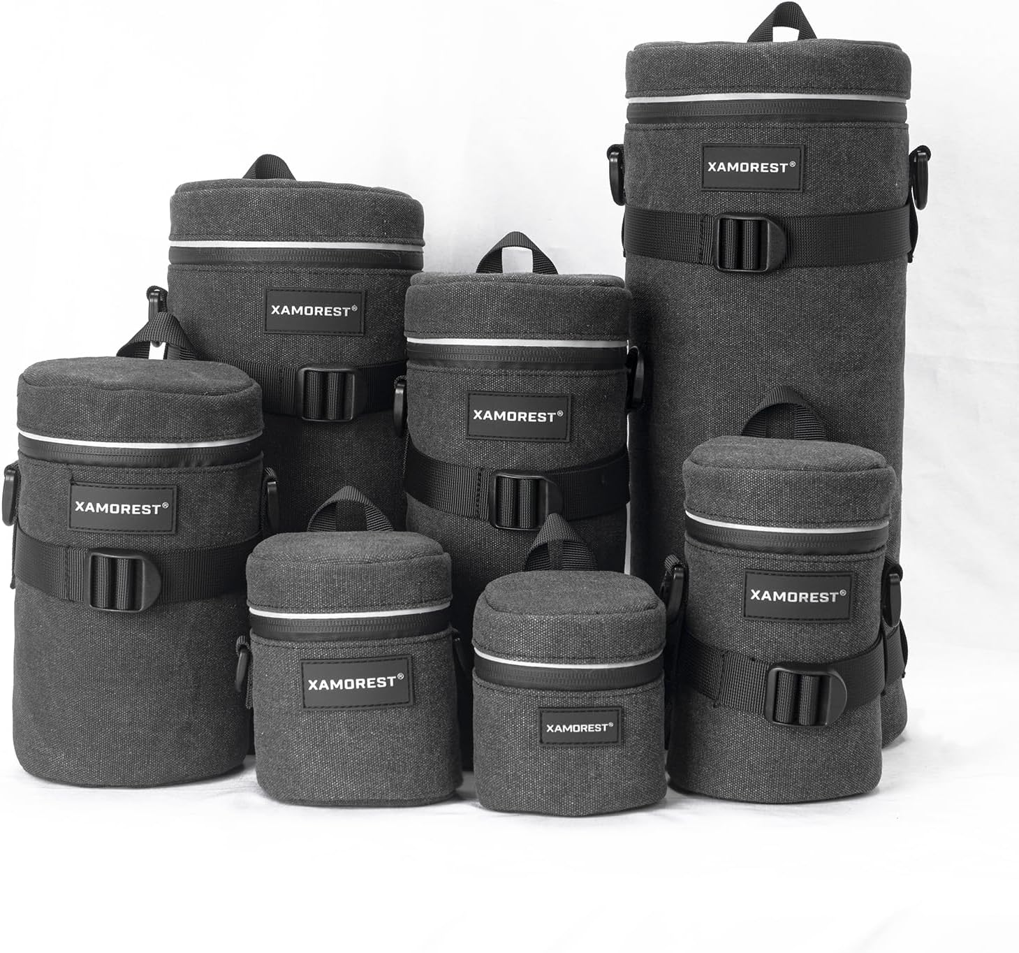 XAMOREST Camera Lens Case Lens Bag Compatible (5.51" X 14.56"(Canvas, Black)) image number 6