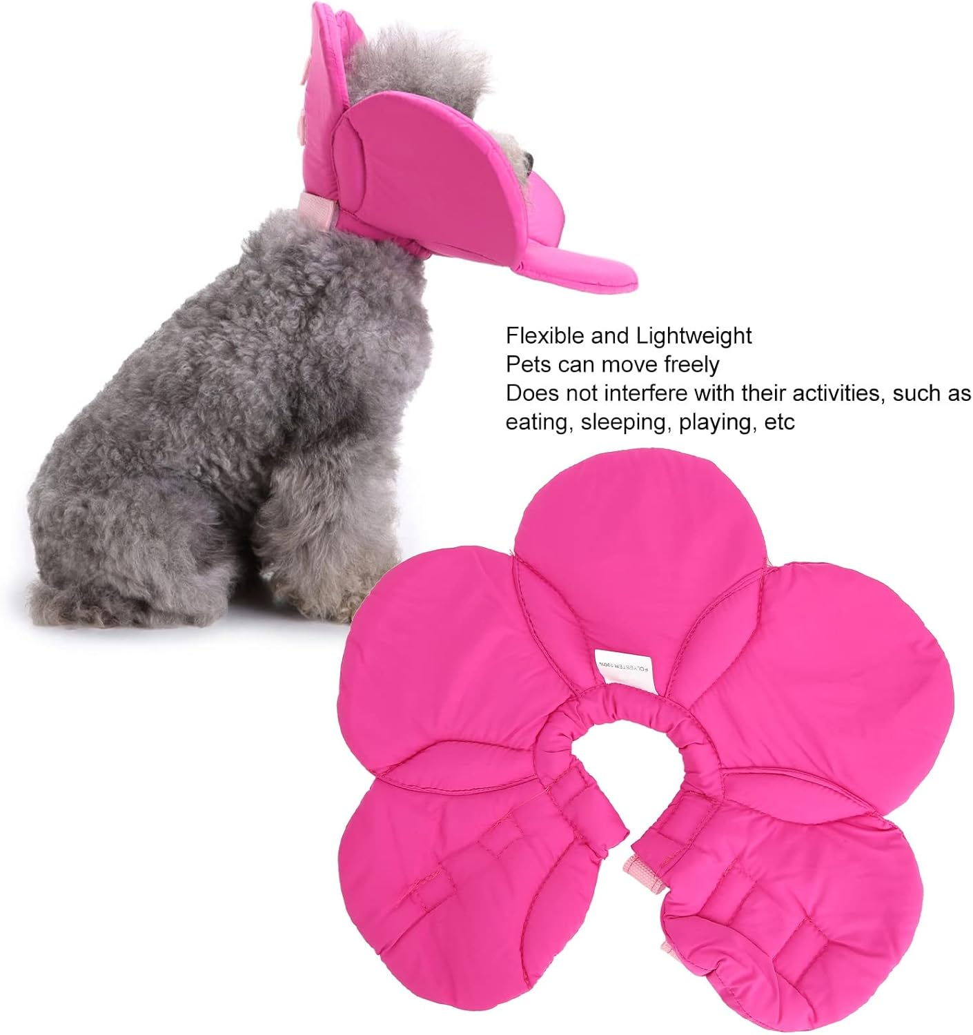 Pet Recovery Collar, Lightweight Sunflower Shape Cute Dog Elizabeth Collar, Adjustable Soft Cat Cone Collar Pet Sponge Neck Collars for Dogs and Cats (YLSB08 Purple) image number 3