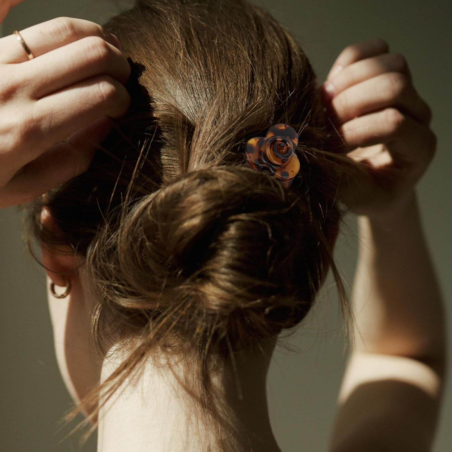 Pruadeor Pack of 4 Rose Hair Pins Hair Clips for Women French Hair Clip Hair Clip Vintage Hair Accessories image number 1