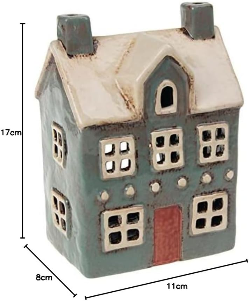 Village Pottery Traditional House Grey Tealight image number 1