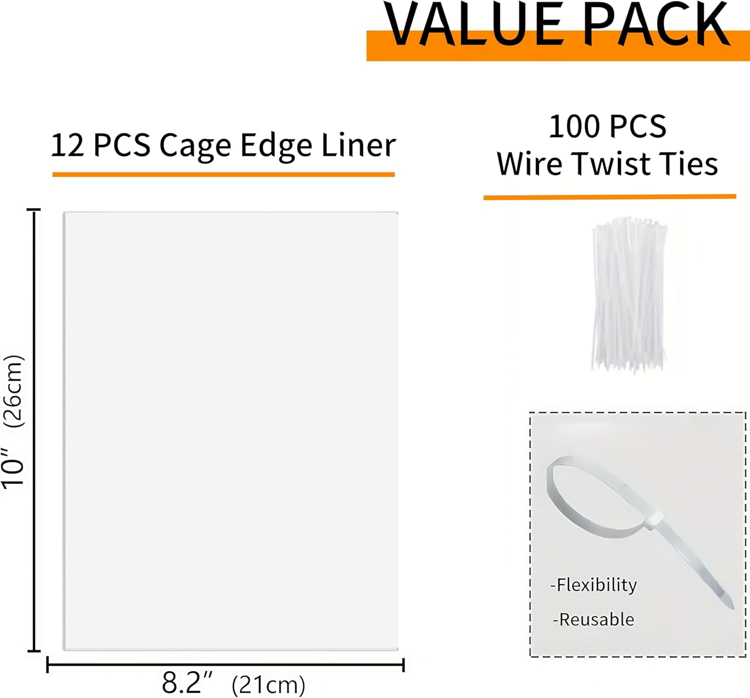 Guangyu Pack of 12 Transparent Plastic Urine Repellent Plates 26 X 21 Cm with 100 Bands, Side Lining - Prevents Urine Leakage for Rabbits, Guinea Pigs, Hamsters, Chinchillas and Other Small Animals image number 5