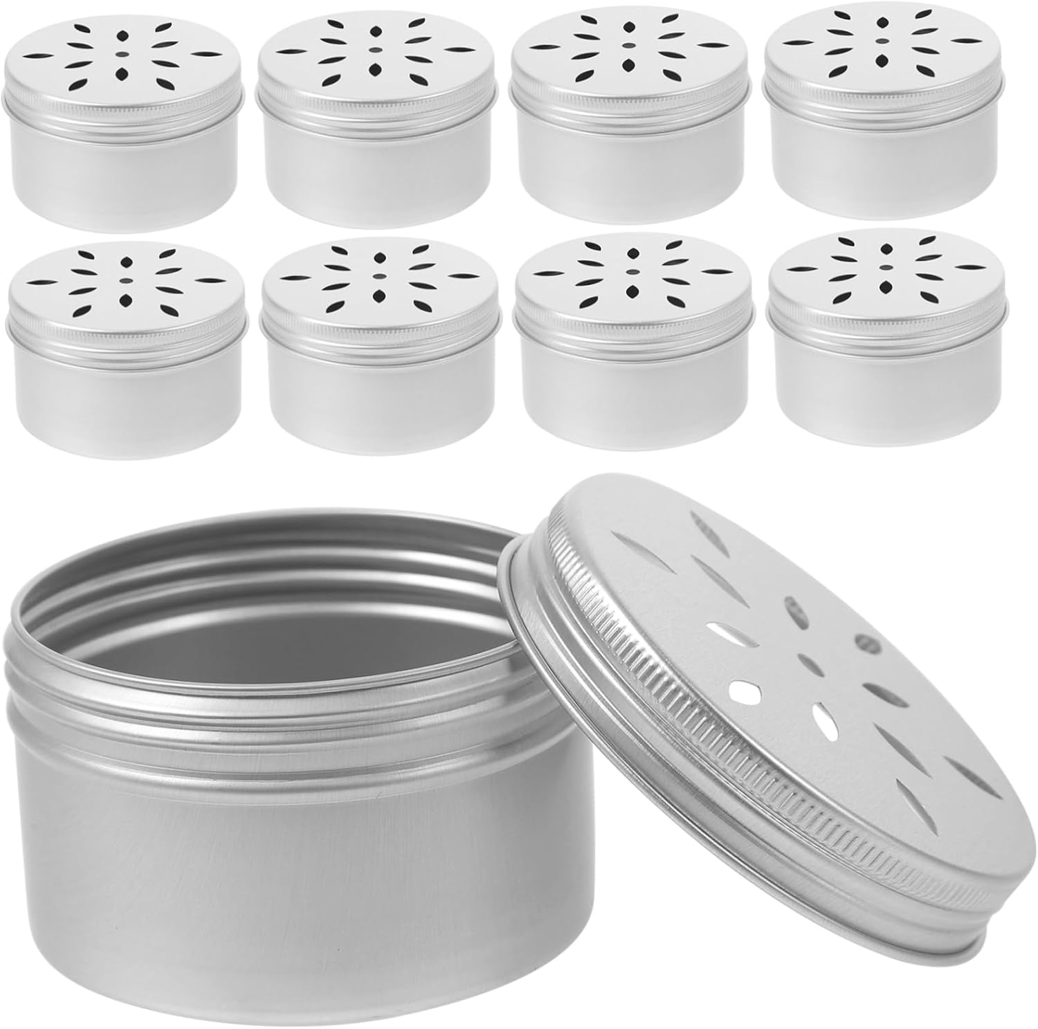 WOONEKY Pack of 10 Dog Training Containers for Dog Food, Metal Container with Lid, Puppy Dog Odour Sniffing Box, Odour Training Case, Dog Training Box, Aromatherapy, Puppy Work image number 4
