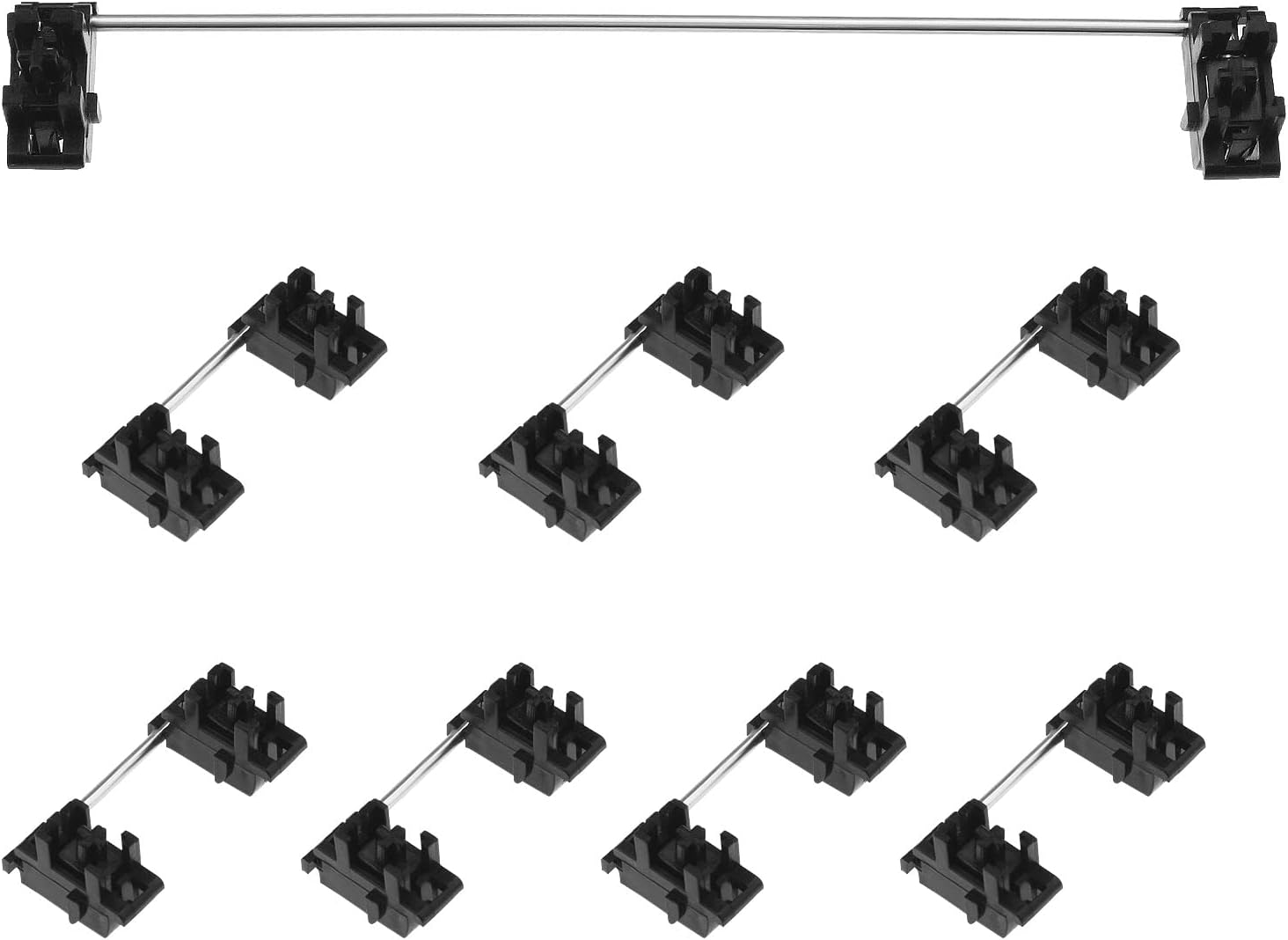 Emsea 7Pcs 2U Stabilizers & 1Pcs 6.25U Stabilizer Replacement Mechanical Keyboard Stabilizers Plate Mount Stabilizers Keyboard Accessories