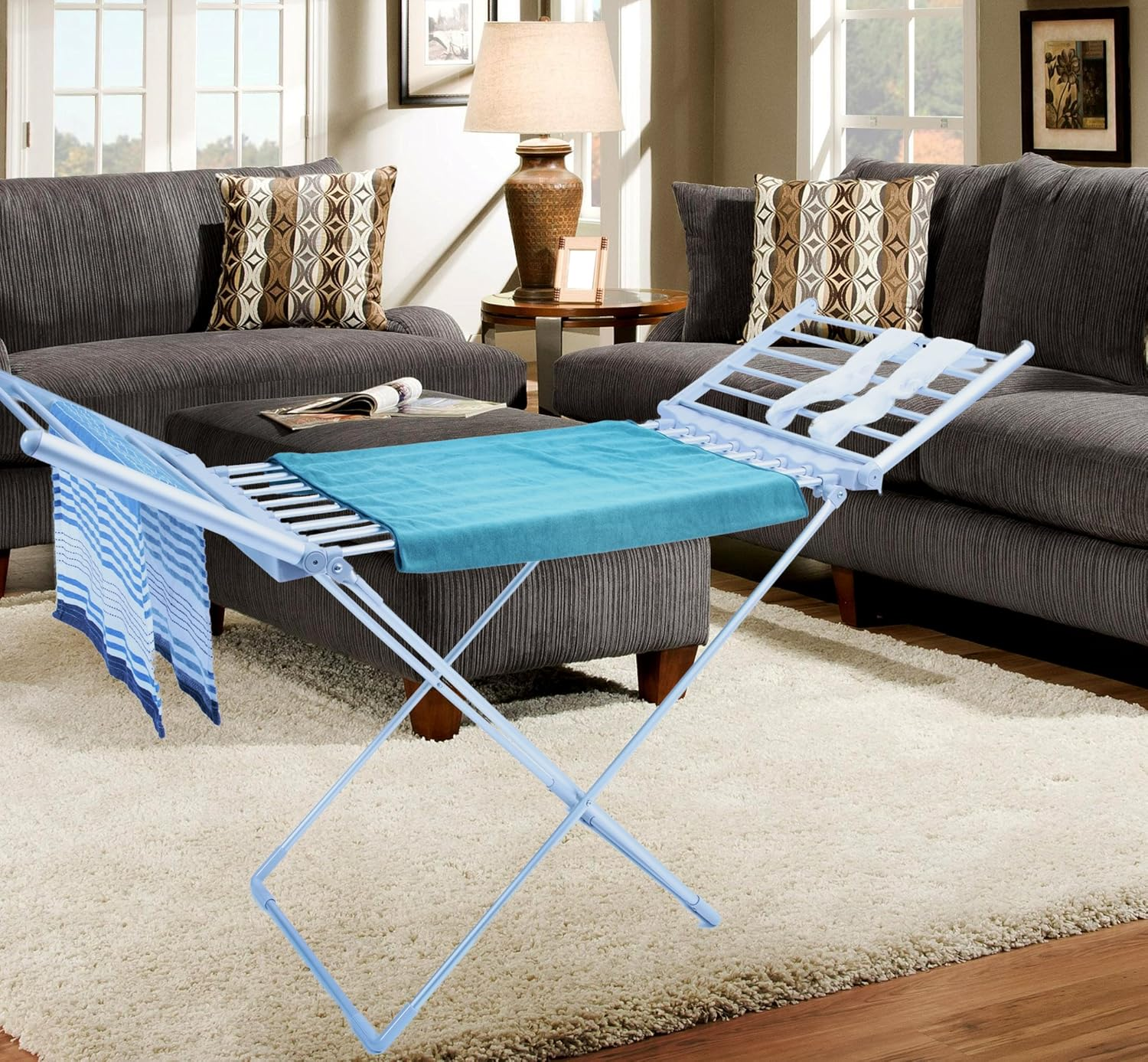 LENOXX Heated Clothes Drying Rack &ndash; Aluminum Construction, 230W Power, 20 Heated Bars, Foldable, Fast Drying, Easy Assembly & Storage, Premium Quality, Convenient Indoor Solution image number 1