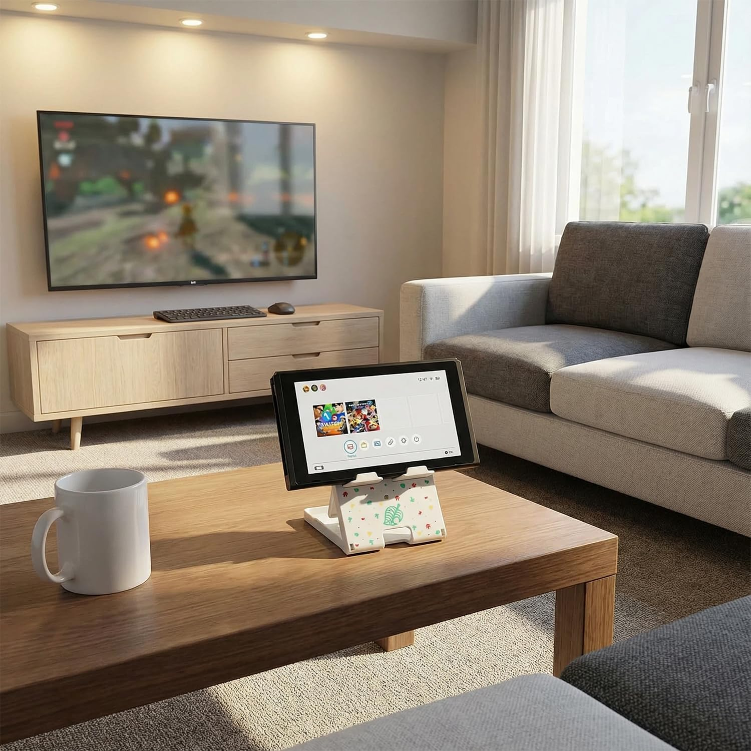 IONPSHG Switch Stand for Nintendo Adjustable Foldable Portable Stand Compatible with Switch OLED Switch Lite and Steam Deck Anti-Slip Gaming Accessories with 4 Height Settings image number 3