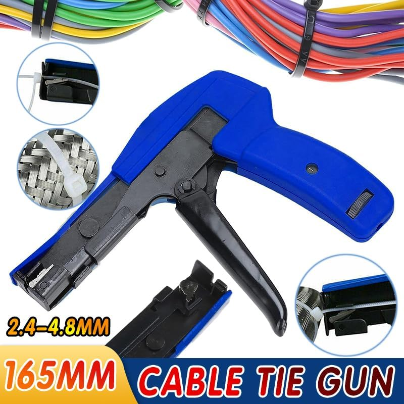 AIMALL Cable Tie Gun Tensioning Cutting Tool for 2.4-4.8Mm Nylon Wire, Adjustable Tension Fastener, Aluminium Alloy, for 2" to 13.5" Cable Ties image number 5
