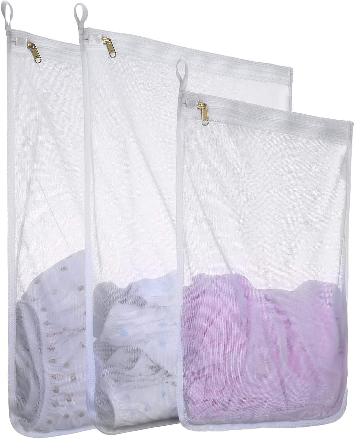 Delicates Laundry Bags, 3 Pack Fine Mesh Wash Bags with Premium Zipper, Durable Delicates Bag for Washing Machine, Laundry Bags for Blouse,Hosiery,Stocking, Underwear,Sweaters image number 5