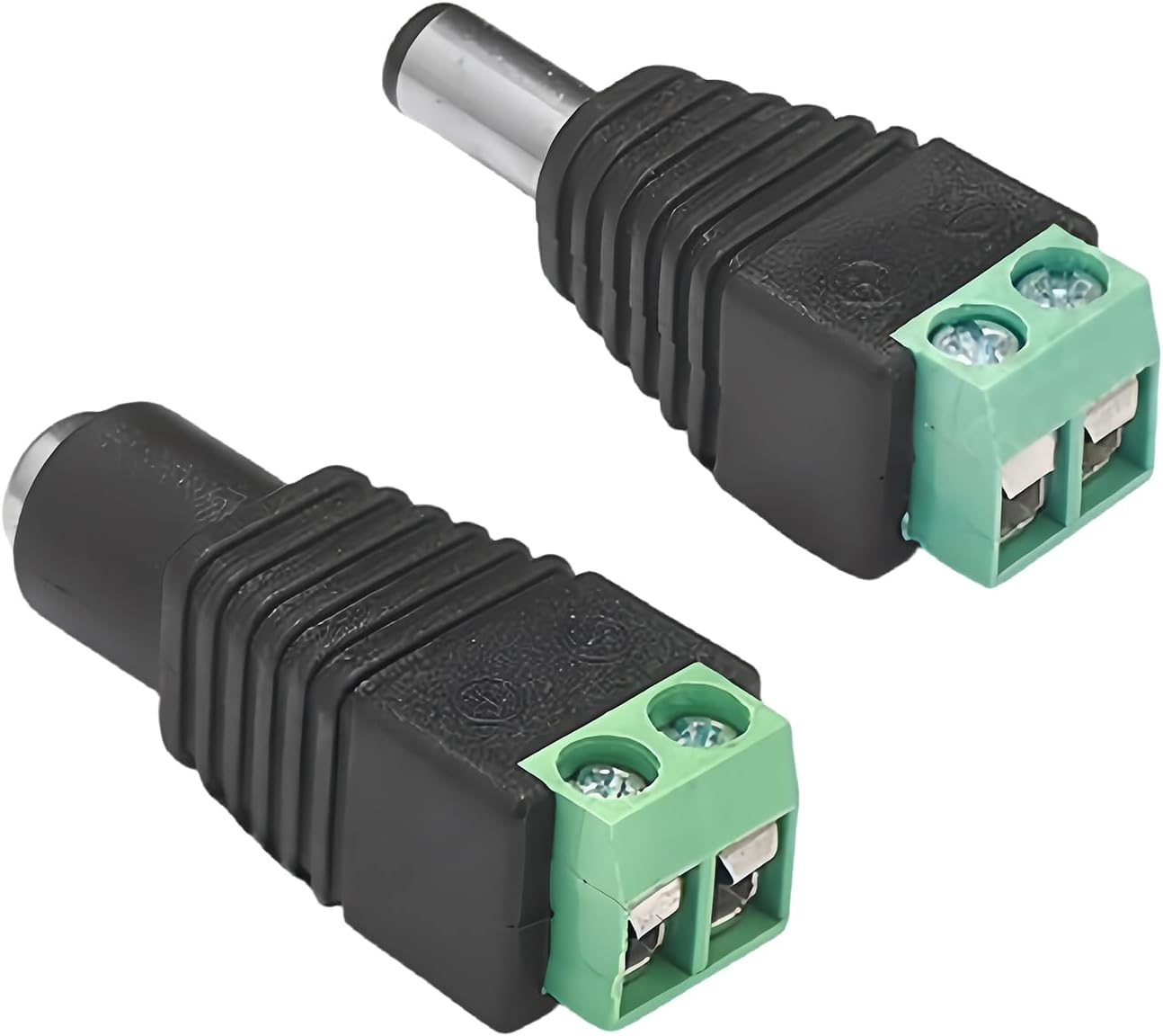 Clearhill 20Pcs (10Pcs Male+10Pcs Female) Power Connectors and 10Pcs Red and Black Wires,5.5Mm X 2.1Mm Power Jack Socket for 5-24V Led Strip,Camera Cable Wire Ends Plug Barrel Adapter image number 6