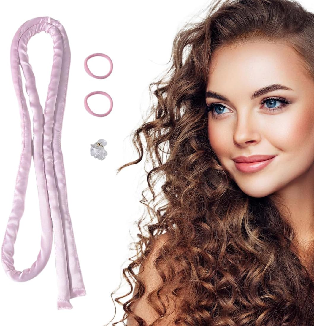 Heatless Small Curling Rods Headband, Non-Slip Heatless Curls, Curls without Heat, Hair Curler DIY Hair Curling Band Hairstyle Set for Long Medium Hair