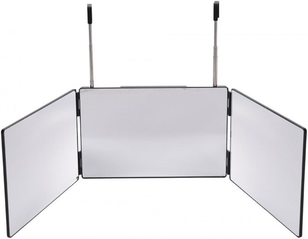 Portable Cosmetic Mirror,360&deg; Trifold Mirror,3 Way Portable Folding Vanity Mirror, Height Adjustable Telescoping for Makeup, Hair Styling, and Grooming for Home and Salon image number 5