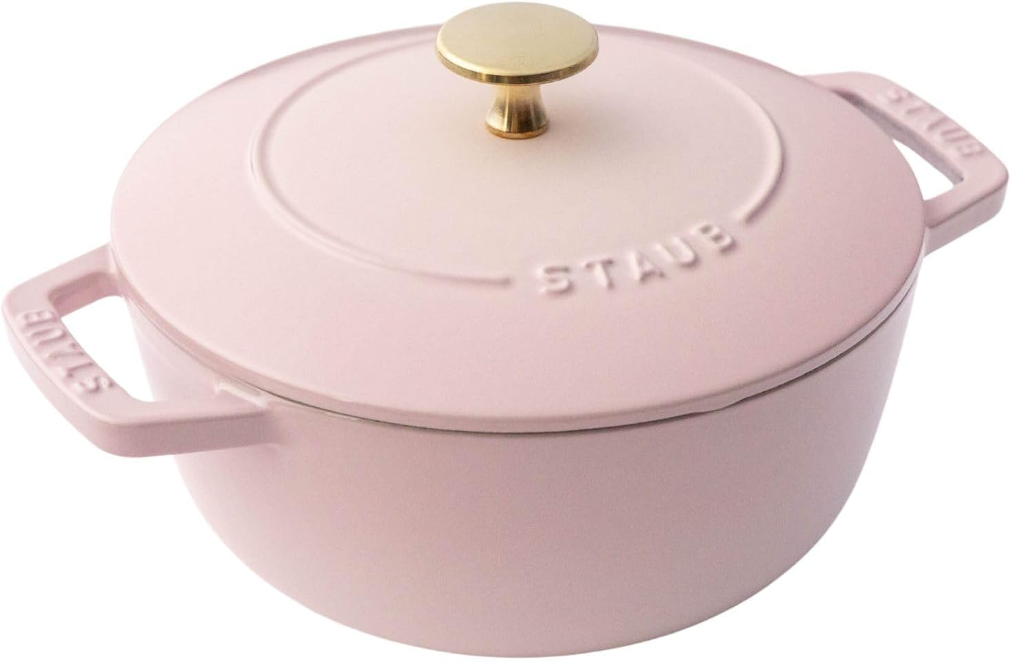 Staub Wa-Nabe Margaret Sorbet Rose Z1034-486 "Wanabe S Margaret Sorbet Rose 6.3 Inches (16 Cm) Two-Handed Cast Enameled Pot, Cooking Rice, Induction Compatible image number 5