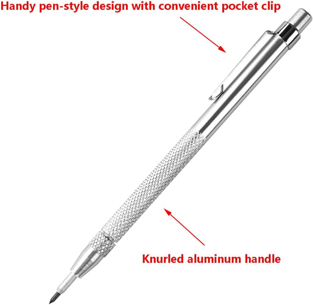 Tungsten Carbide Scriber with Magnet - Aluminum Etching Engraving Pen with Clip for Glass/Ceramics/Hardened Steel by Fabcell (2 Pcs) image number 4