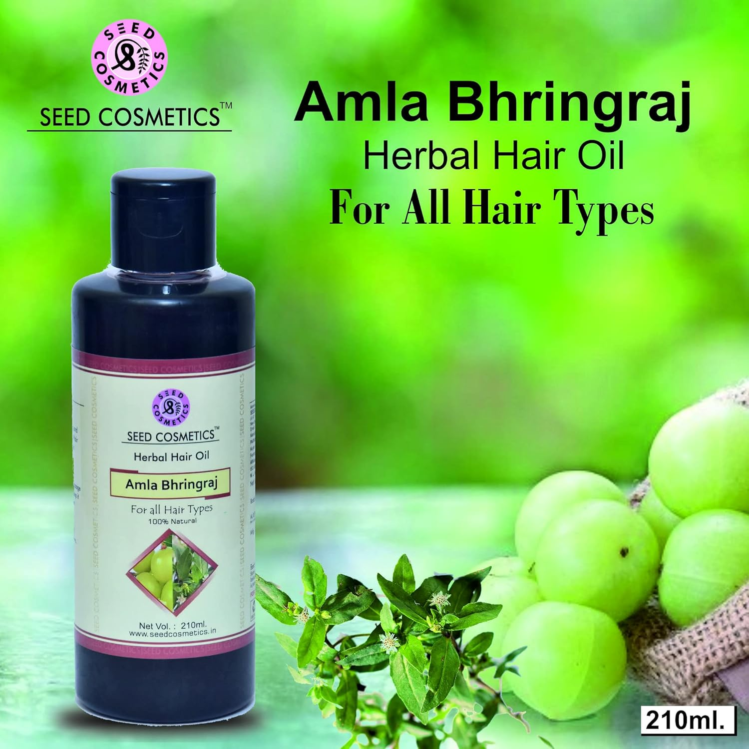 Amla Bhringraj Herbal Hair Care Oil 100% Natural, Oil for Hair Fall Control and Helps to Hair Growth for Men and Women Pack of 3 (630Ml)