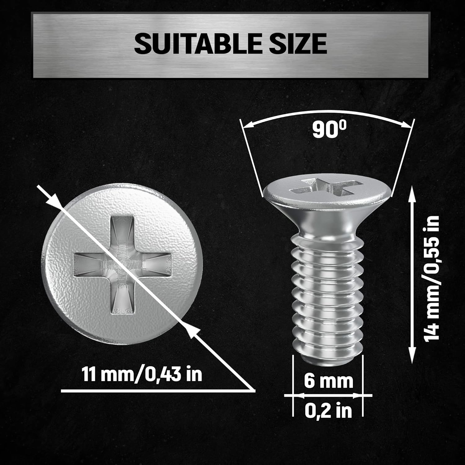 8Pcs Screw Rotor Brake Disc Retaining 93600-06014-0H - Set Is Best Replacement for Honda, Acura, Hyundai, Kia, Mazda - Front and Rear Stainless Steel Retaining Screws By image number 3