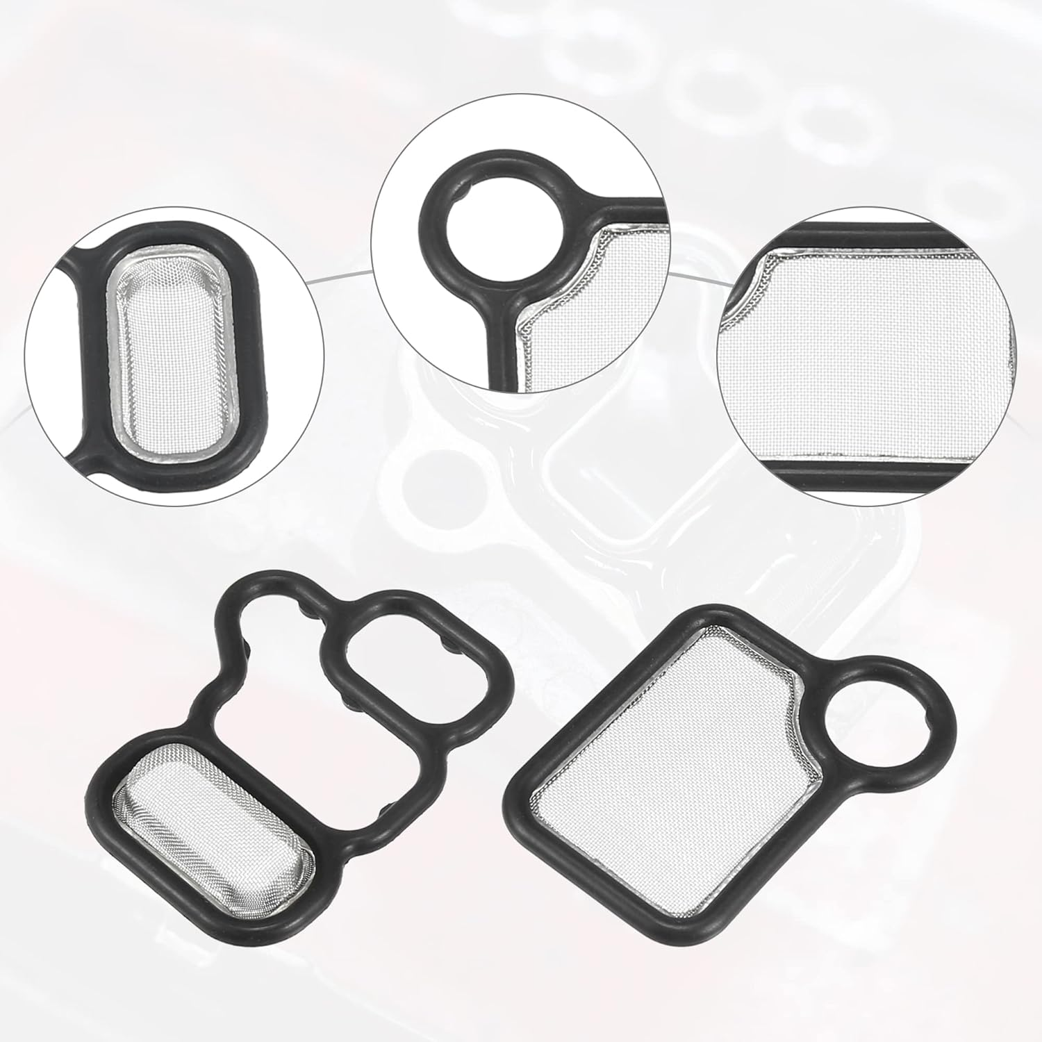 ACROPIX VTEC Solenoid Gasket Spool Valve Filter Screen Fit for Honda CR-V - Pack of 2 Black image number 4