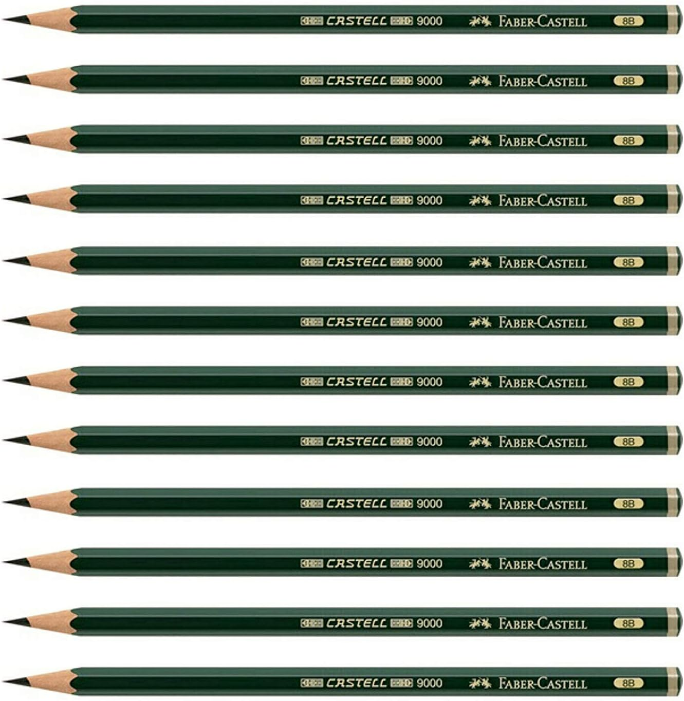 Faber-Castell 9000 8B Drawing Pencil 12-Pieces (FC90008BP) - 2H image number 2