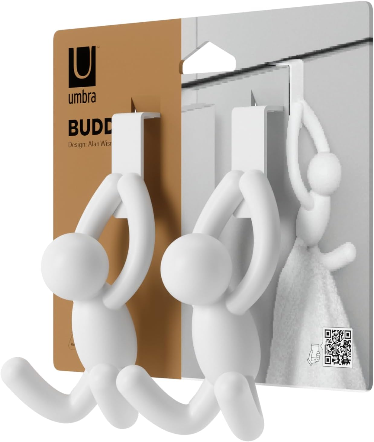 Umbra Buddy over the Cabinet Hook, White image number 4