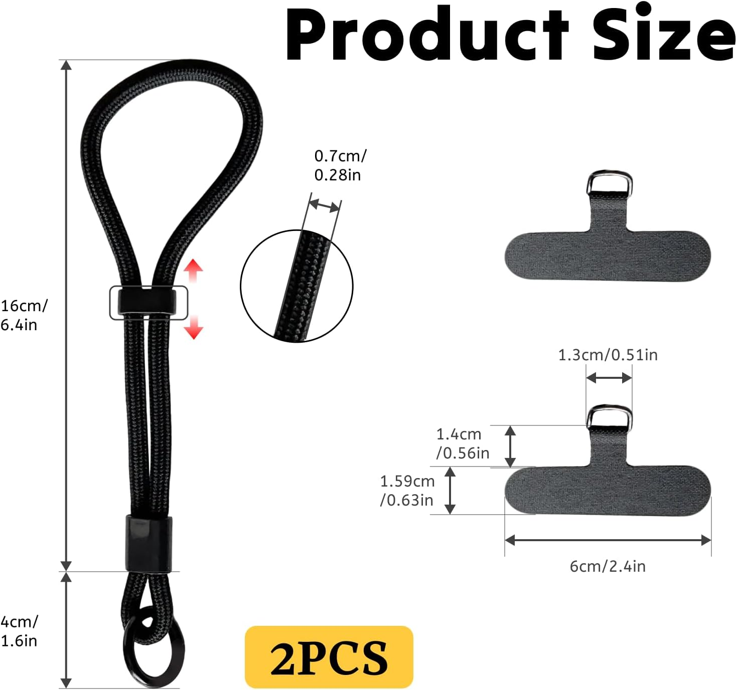 Adjustable Hand Cell Phone Wrist Strap 2 PCS, Premium Universal Mobile Phone Lanyard, Anti-Theft Design, Lightweight and Comfortable, Compatible with Most Mobile Devices, Ideal for Outdoor Activities image number 1