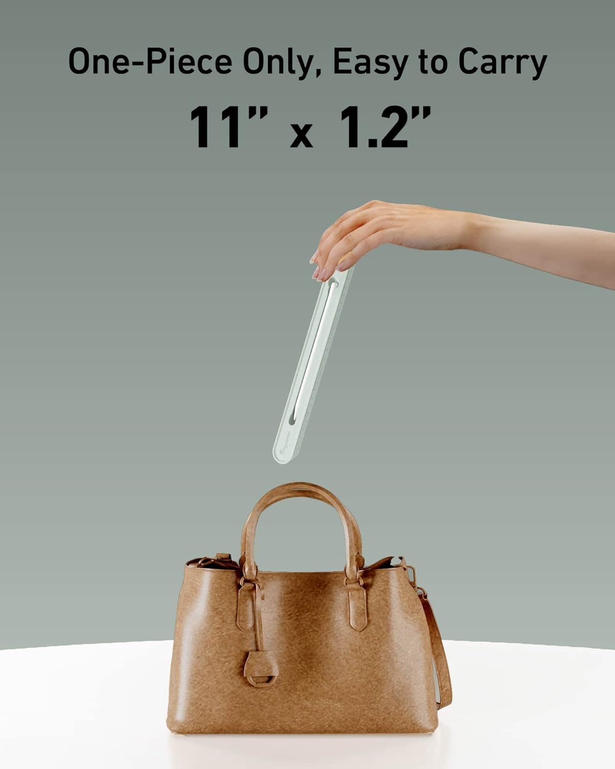 Ergounion 3 in 1 Silicone Laptop Stand for Desk - Keyboard Riser for Ergonomic Typing/Reading, Portable Laptop Cooling Stand, 9"/24Cm Measurable Pencil Case Holder- Oval Base, Macaron Green image number 3