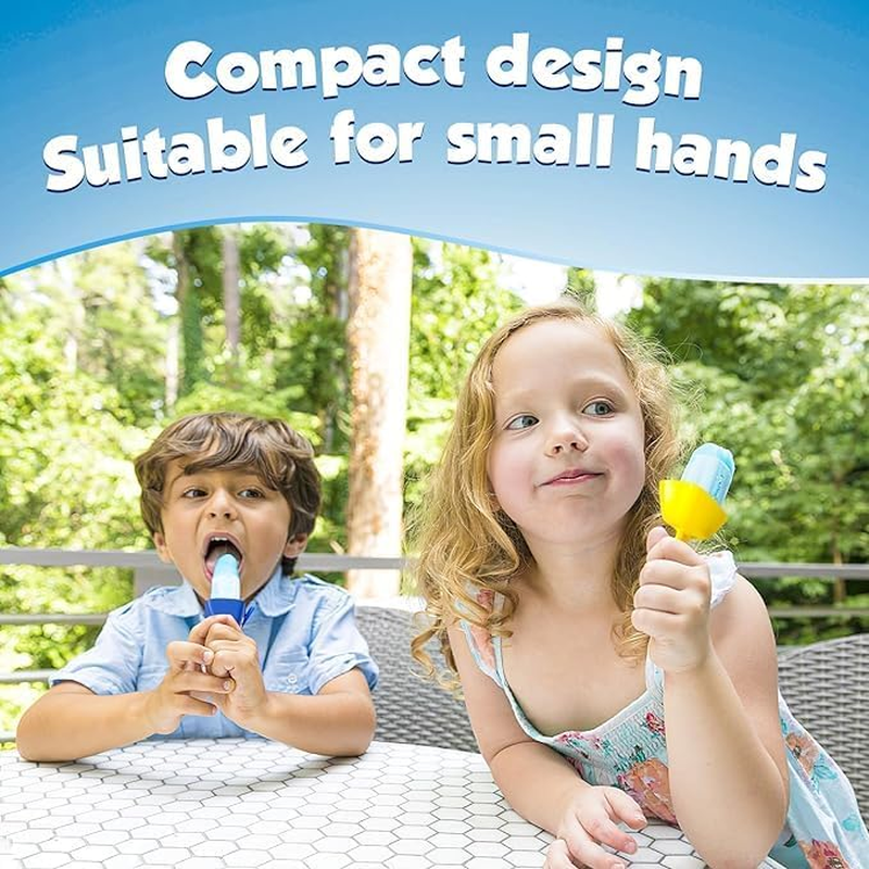 4Pcs No Drip Drop Ice Pop Holders, Reusable Mess Ice Cream Holder Drip Free Popsicle Holder Popsicle Holders with Straw Mess Free Frozen Popsicle Holder Ice Popsicle Holders for Summer Party image number 6