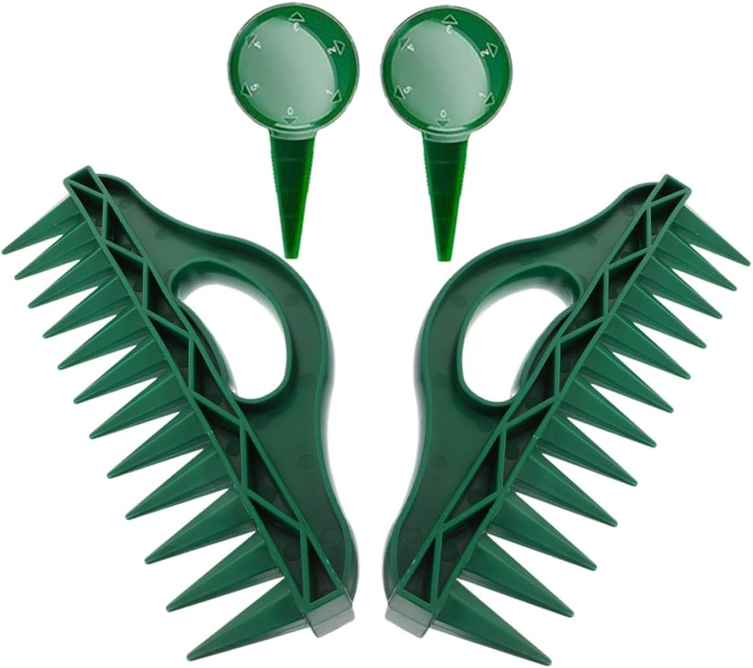 2Sets Garden Dibber Planting Dibber Gardening Tool Handheld Soil Digger Hole Punch Practical Planting Tool image number 4