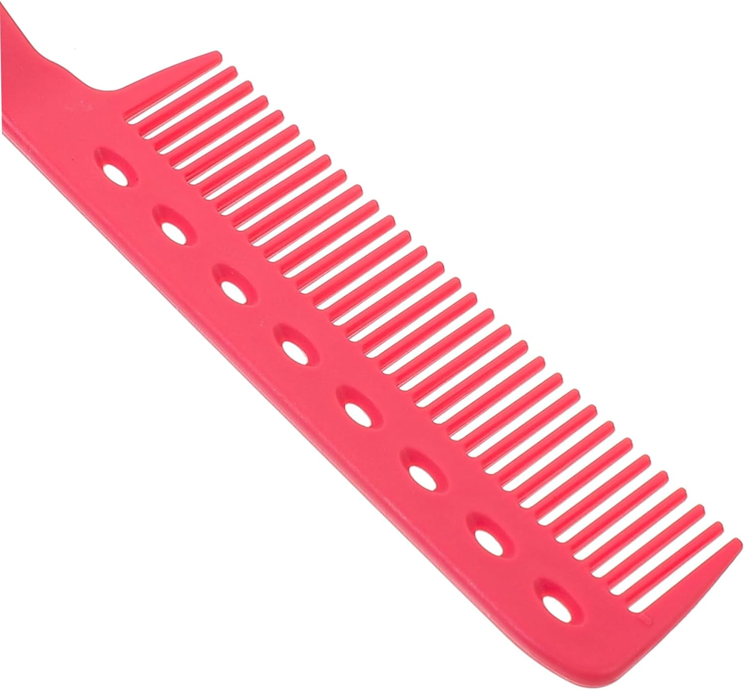 GANAZONO Professional Hair Straightener Comb Shaped Salon Styling Tool for Women Smooth Close Teeth Design for Hair Portable Elegant Rose Red for Home and Travel Use image number 4