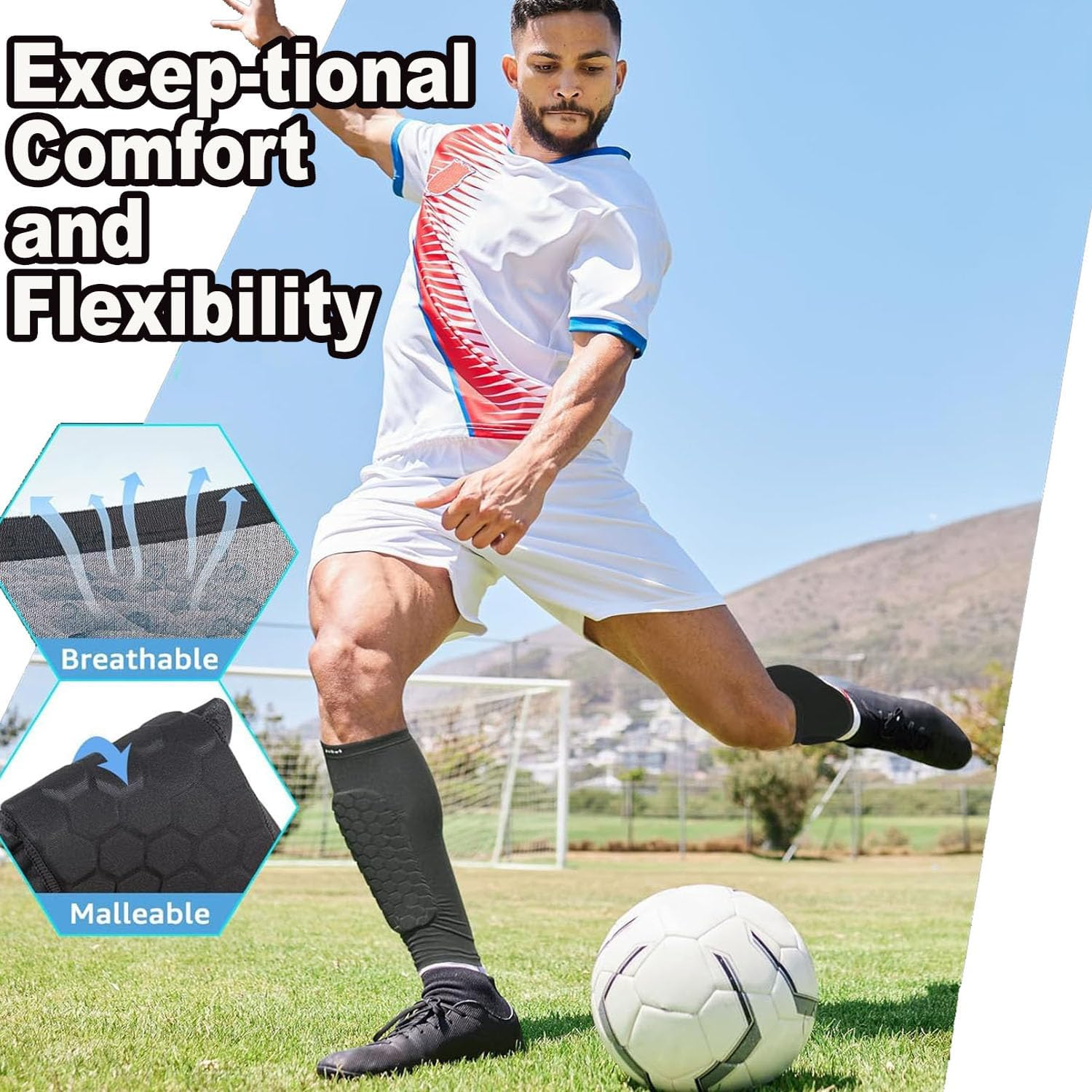 BEANPRECOY Protective Shin Guard Sleeves, Neon Yellow, Breathable Compression Calf Support, Youth and Adult Sizes image number 4