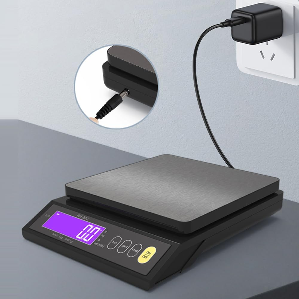 Rechargeable Baking Electric Scale IP67 Waterproof High Accurate Kitchen Scale with Counting Tare Zeroing Auto Power off Unit Conversion Function Black 10Kg 0.1G image number 6