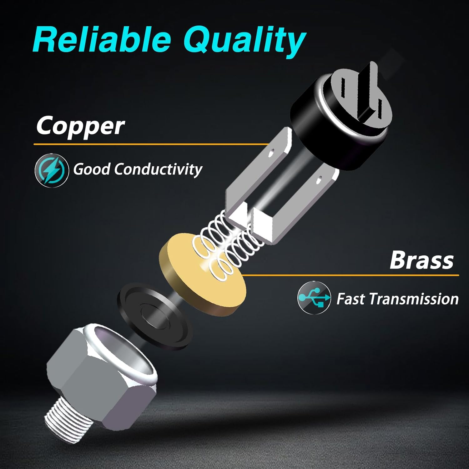 KPALAG Hydraulic Rear Brake Light Switch Compatible with Softail, Heritage, Sportster, Fat Bob, Low Rider, Electra Glide Replace#: DS-272191 image number 4