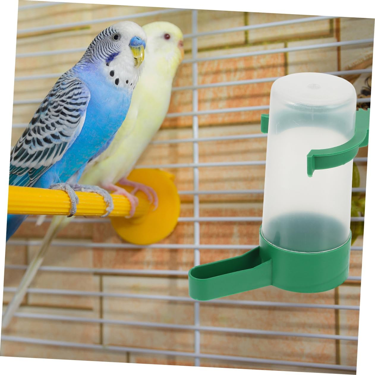 EXAOMBLE 20Pcs Small Plastic Bird Water Dispenser Automatic Waterer Bowl for Parrots and Small Birds Cage Use, Leak-Proof Design Suitable for Birdcage Feeding Supplies image number 1