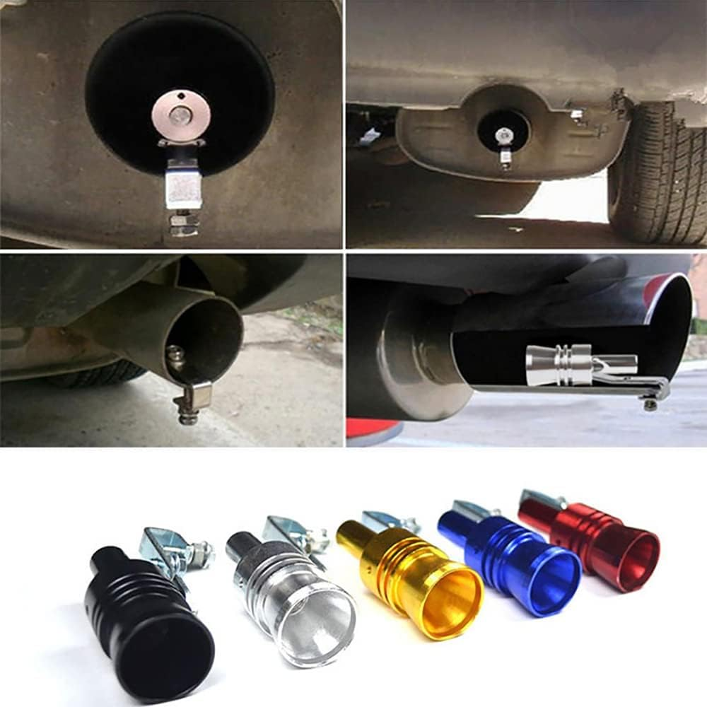 LOUDER Aluminum Alloy Universal Turbo Whistle,Turbo Sound Exhaust Muffler Pipe Whistle Car Roar Maker, Car Tail Whistle,Car Blow off Valve Tip Simulator Whistler (Xl_Black) image number 5