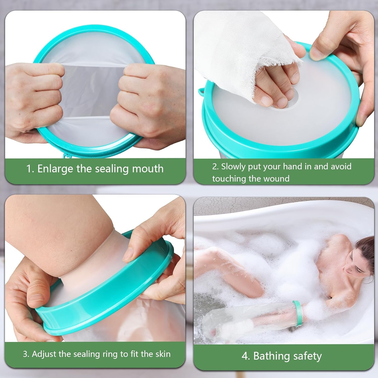 Universal Waterproof Arm Cast Cover for Adults - Reusable & Comfortable Protector for Shower or Rainy Days image number 1