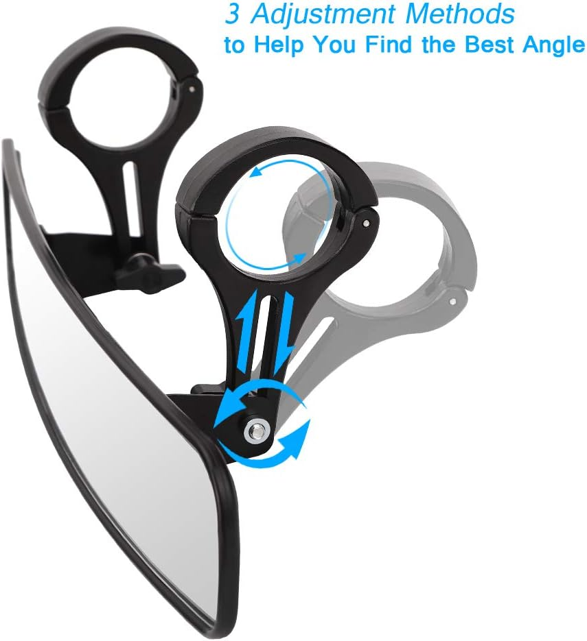 BETOOLL 16.5" Wide Rear View Race Mirror Convex Mirror with 1.75"-2&rdquo; Clamp for UTV Compatible with Yamaha,Polaris,Kawasaki MULE image number 4