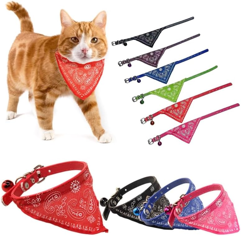 New Adjustable Leather Collar Bandana Neck Scarf Dog Puppy Cat Kitten - Vibrant Color Choices image number 3