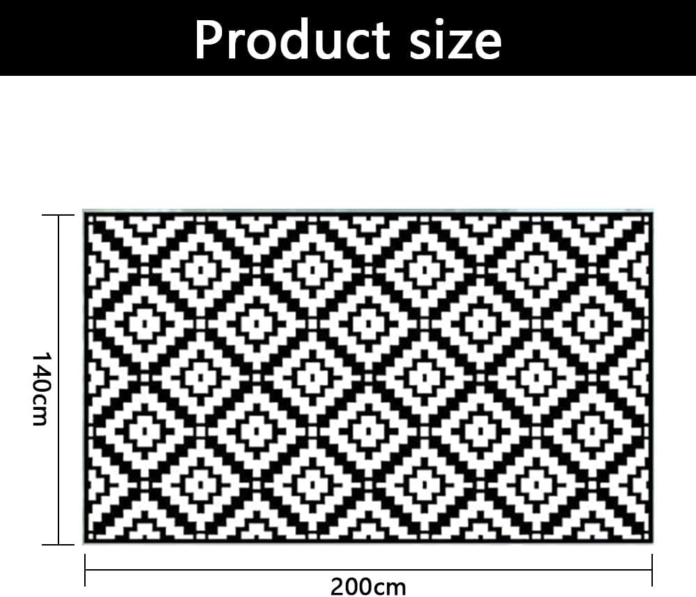 Reversible Outdoor Rug &ndash; Large Polyester Plastic Straw Patio Mat for RV, Camping, Porch, Deck, Balcony, Pool, Backyard, Picnic, Beach image number 6