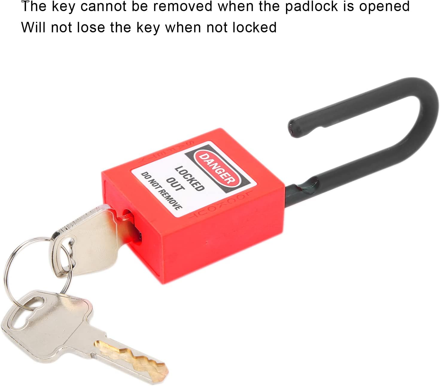 Lockout Padlock, Portable 38Mm 5 Sets Lockout Lock for Industrial Site(Red) image number 3