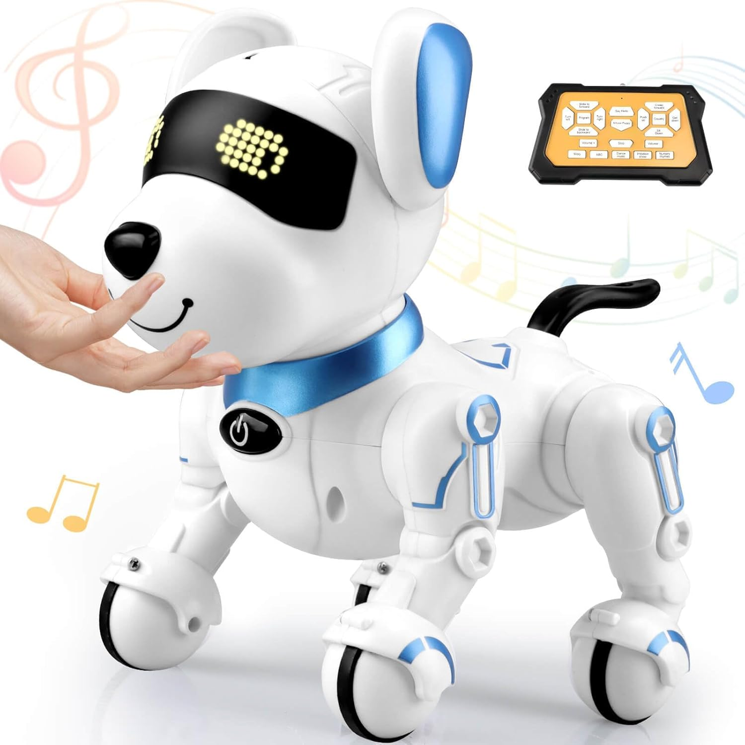 Robot Dog Toys for Kids 8 9 10 11 12, Remote Control Dogs, Robot Dog for Kids 8-12, Pet Robotic, Electric Dog Toy, Robotic Dogs, Toys for 5 6 7 8 9 10 11 12 Years Old Boys Girls, Blue, Y878 image number 3