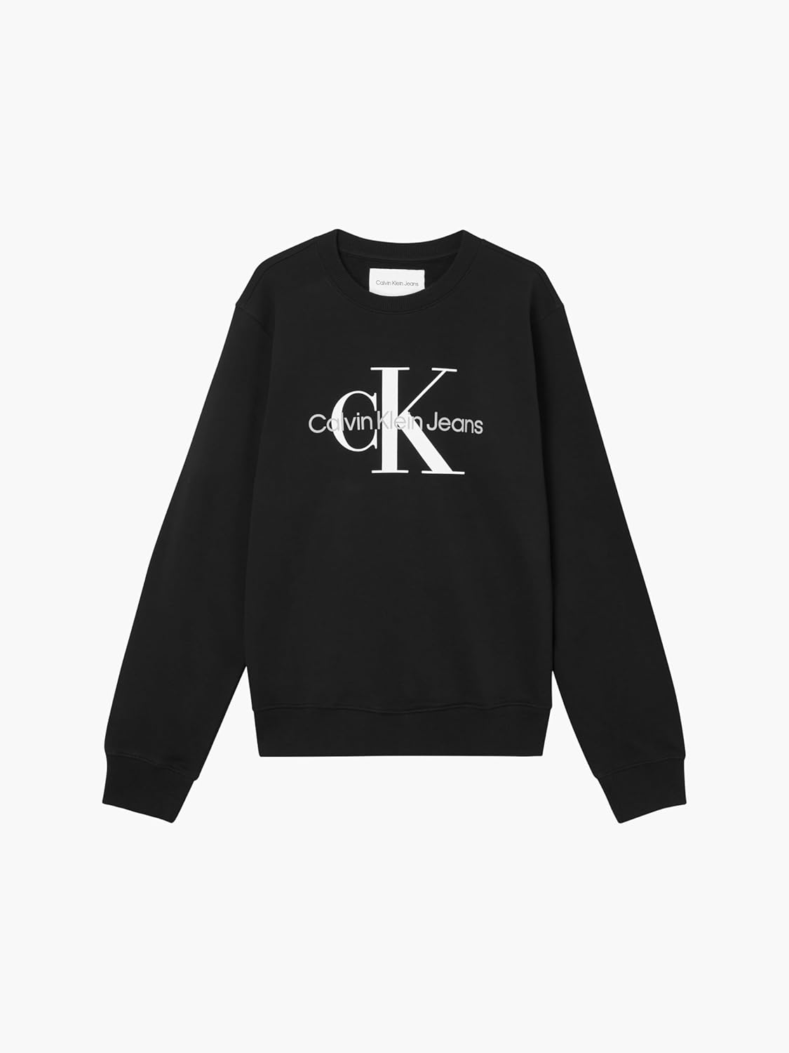 Calvin Klein Jeans Womens Core Monologo Sweatshirt, Ck Black image number 3